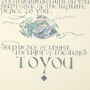Deep Peace  -  calligraphy detail